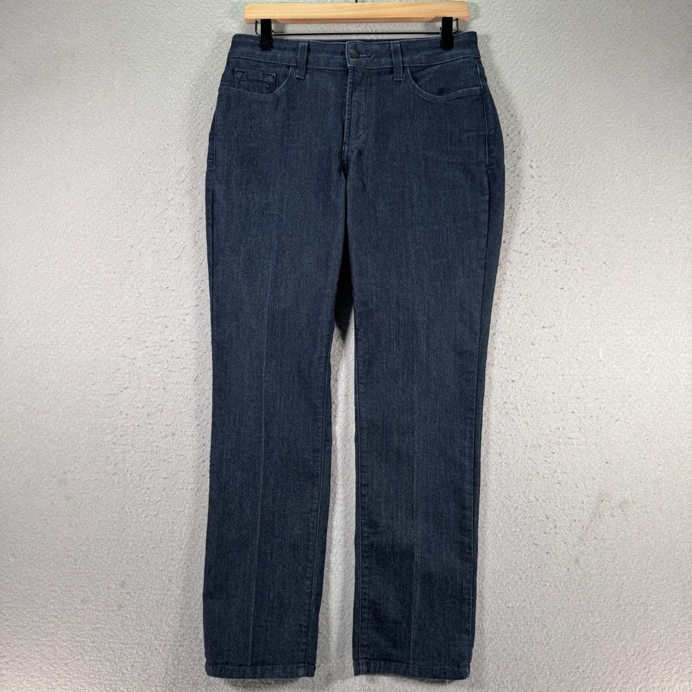 NYDJ Skinny Jeans Womens 8P Blue Dark Wash Comfort Classic Stretch Made in USA